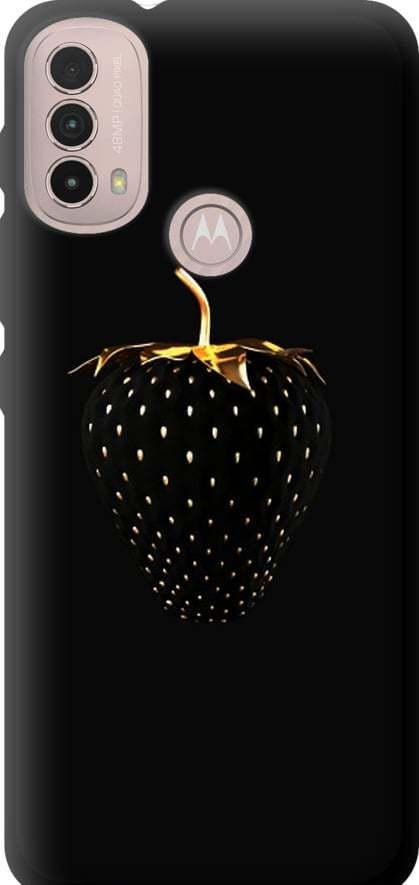 Чехол на Motorola E40 Черная клубника (3585b-2660-42517)