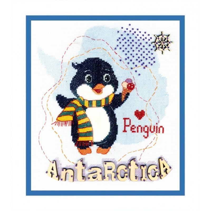 Набор для вышивания крестиком Чарівна Мить ВТ-180 Детский мир Антарктика (21793)