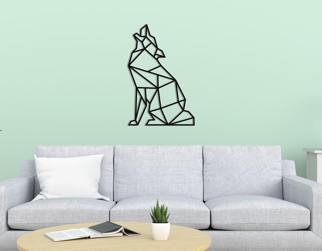 Декоративное панно на стену Upwood Decor Wolf 107,1х70 см Black (1585040512)