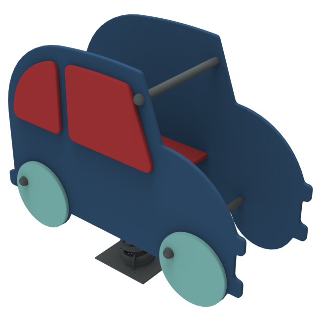 Гойдалка на пружині для дитячого майданчика Kidigo Джип жип 100х43х90 см Різнокольоровий (1127670979)