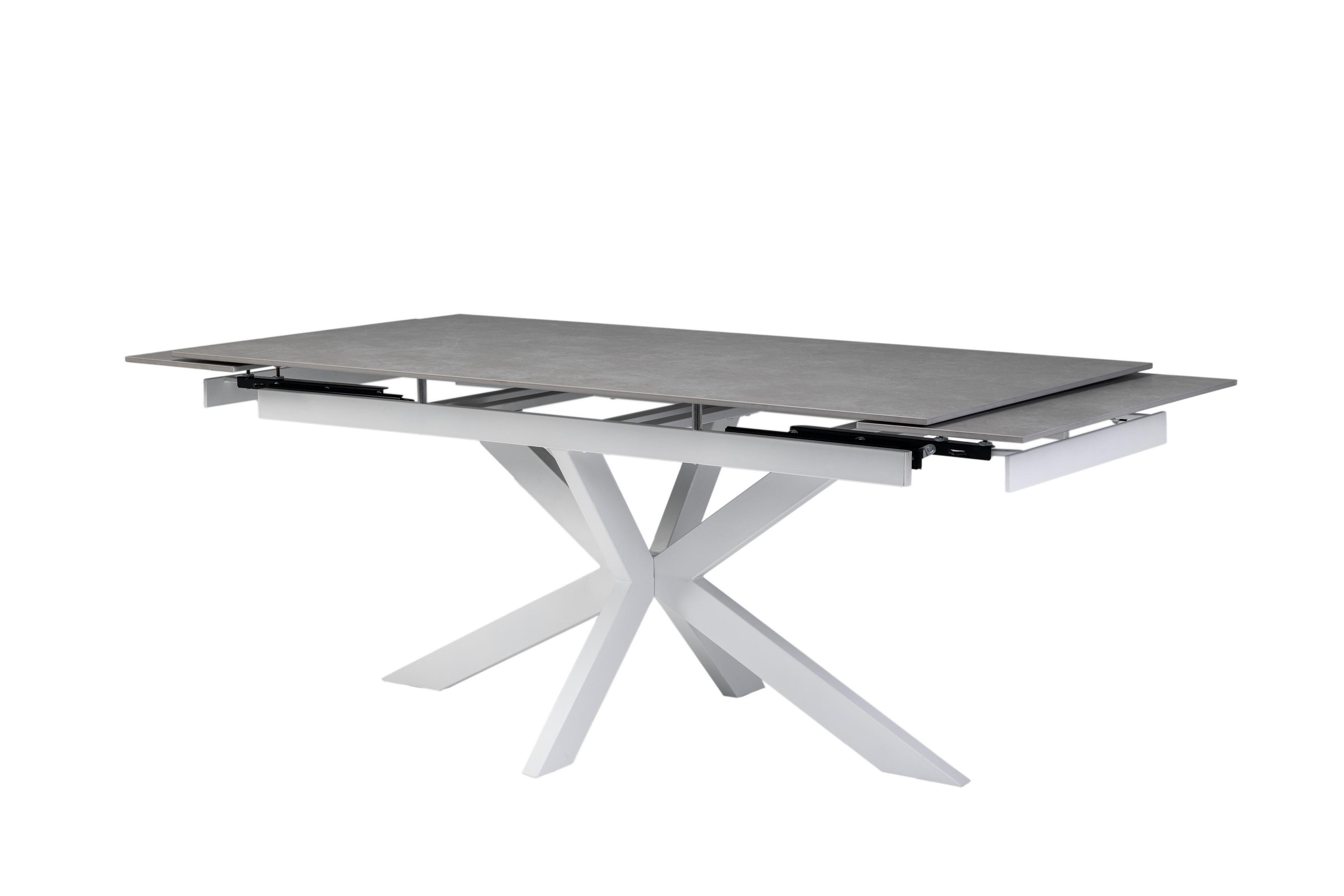 Стол обеденный раздвижной Vetro Mebel Тициано 1700-2200x900x760 мм Деликато грей/белый (TМL-1150) - фото 2 Стол обеденный раздвижной Vetro Mebel Тициано 1700-2200x900x760 мм Деликато грей/белый (TМL-1150) - фото 2