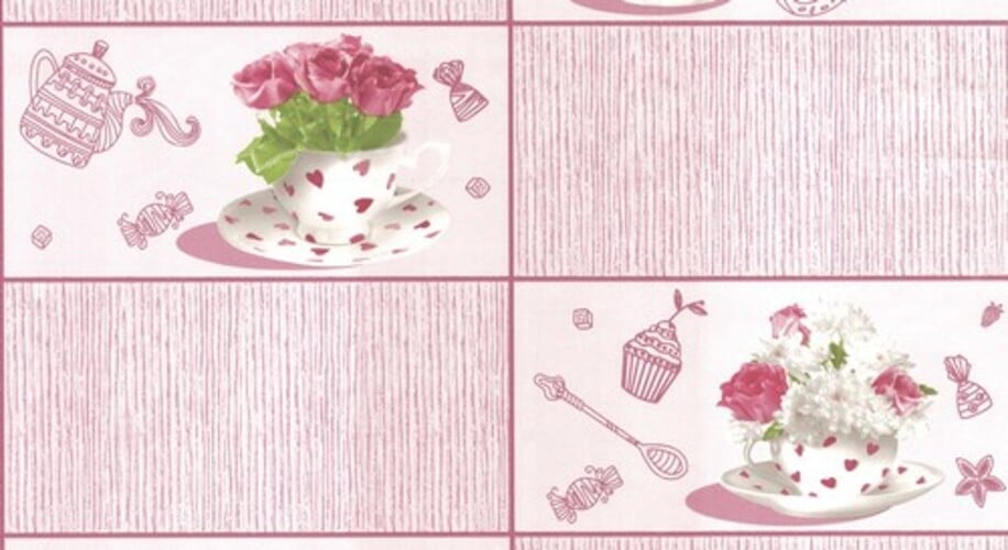 Обои на бумажной основе влагостойкие Шарм 137-06 Прованс 0,53х10 м Розовый (63481858545099340e54c40c)