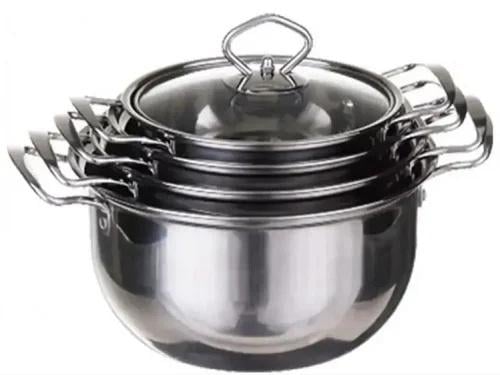 Набор кастрюль Grandhoff с крышками из нержавеющей стали 4 шт. (GR-3558)