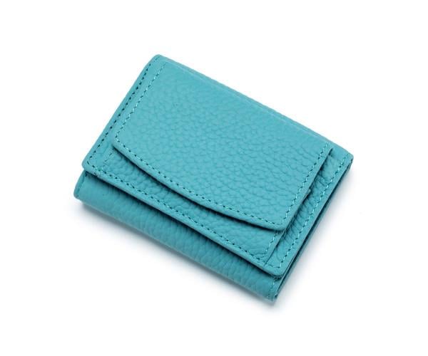 Кошелек женский маленький из высококачественной PU кожи Голубой Кошелек женский маленький из высококачественной PU кожи Голубой