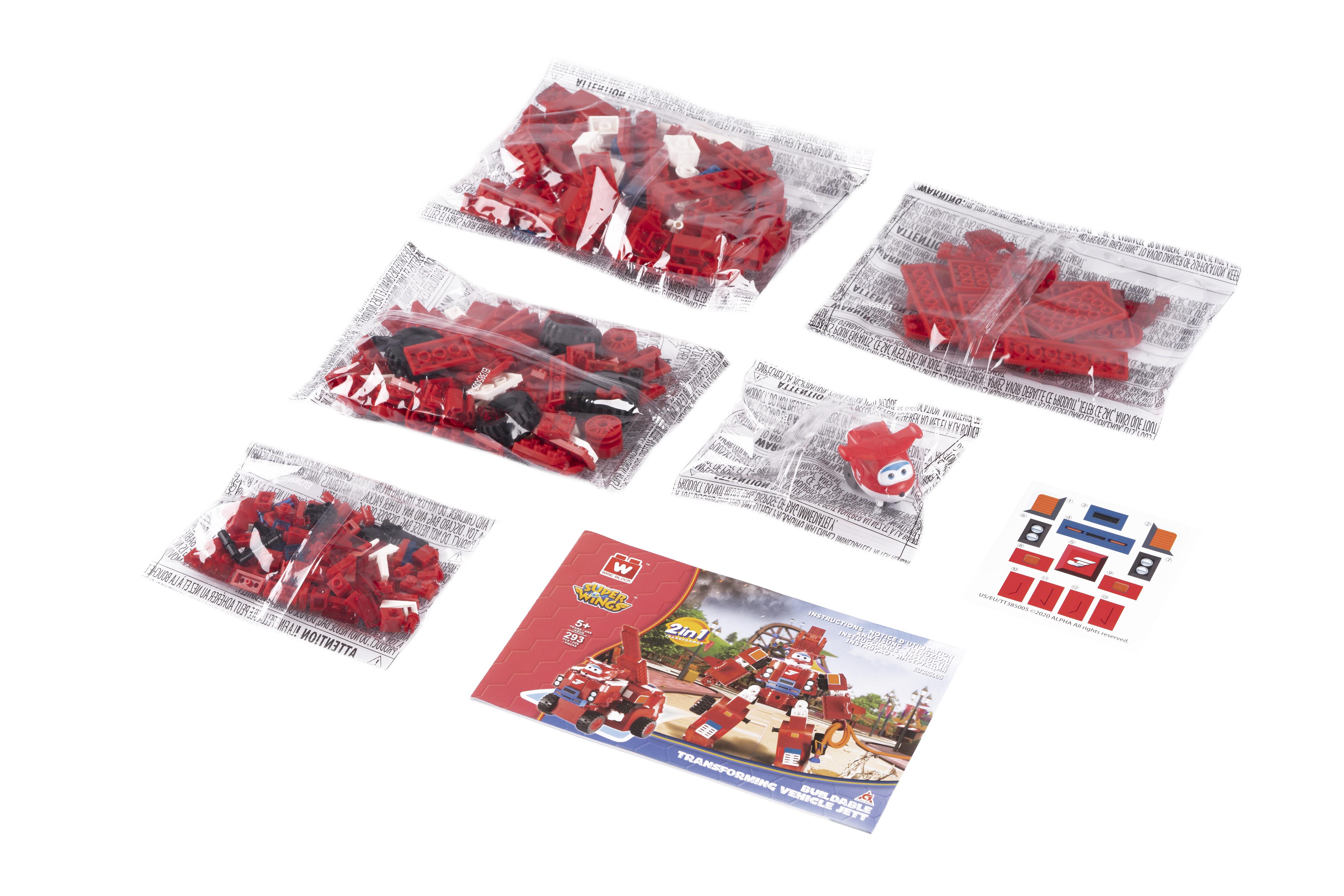 Конструктор Super Wings Small Blocks 2в1 Buildable Transforming Vehicle Jett (EU385005) - фото 5