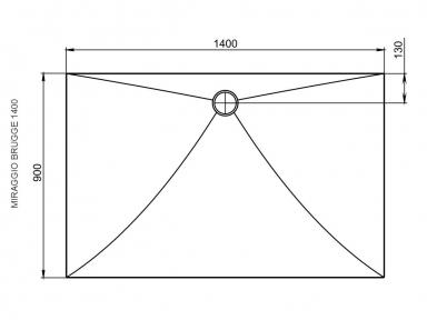 Душевой поддон Miraggio BRUGGE 1400 MIRASTONE Черный (84180) - фото 2