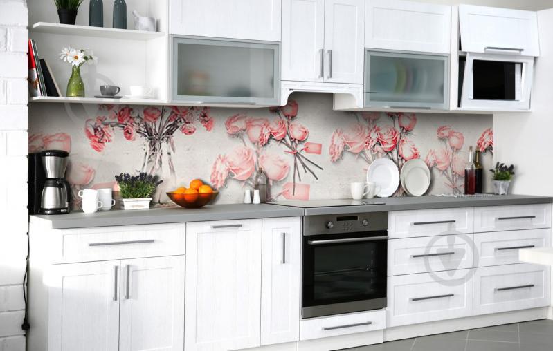 Скинали на кухню Zatarga «Букет от поклонника» 600х2500 мм виниловая 3Д наклейка кухонный фартук самоклеящаяся Скинали на кухню Zatarga «Букет от поклонника» 600х2500 мм виниловая 3Д наклейка кухонный фартук самоклеящаяся