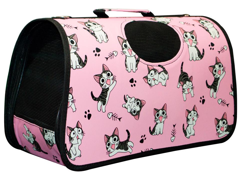 Сумка-переноска для тварин Кет рожева до 7 кг М (00000007376)