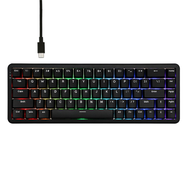 Клавиатура игровая Ajazz AK680 MAX HE магнитная проводная механическая с RGB подсветкой Magnetic Switch Black