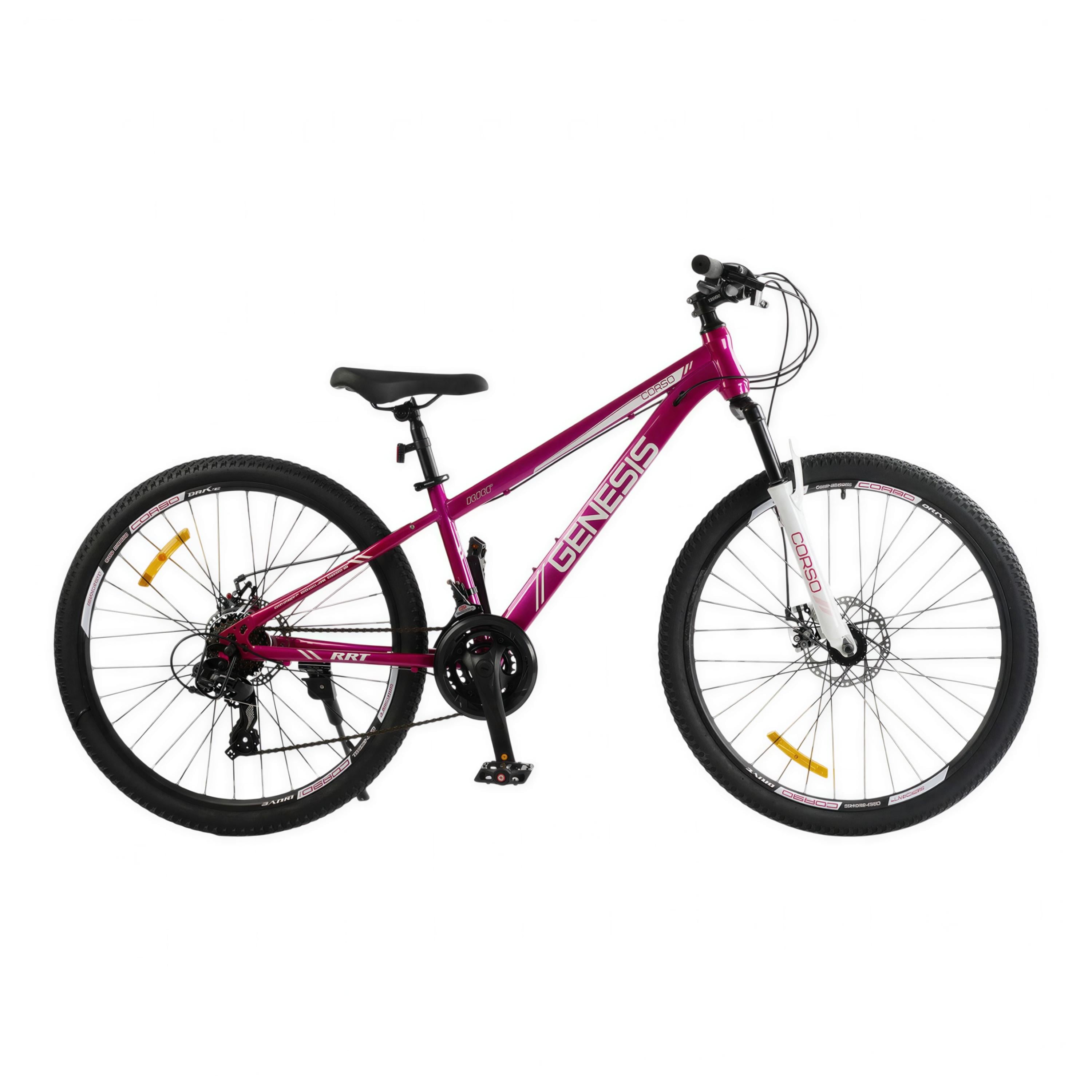 Велосипед подростковый горный 26" Corso Genesis AM DD рама 13" ростом 130-155 см Розово-белый (260996)