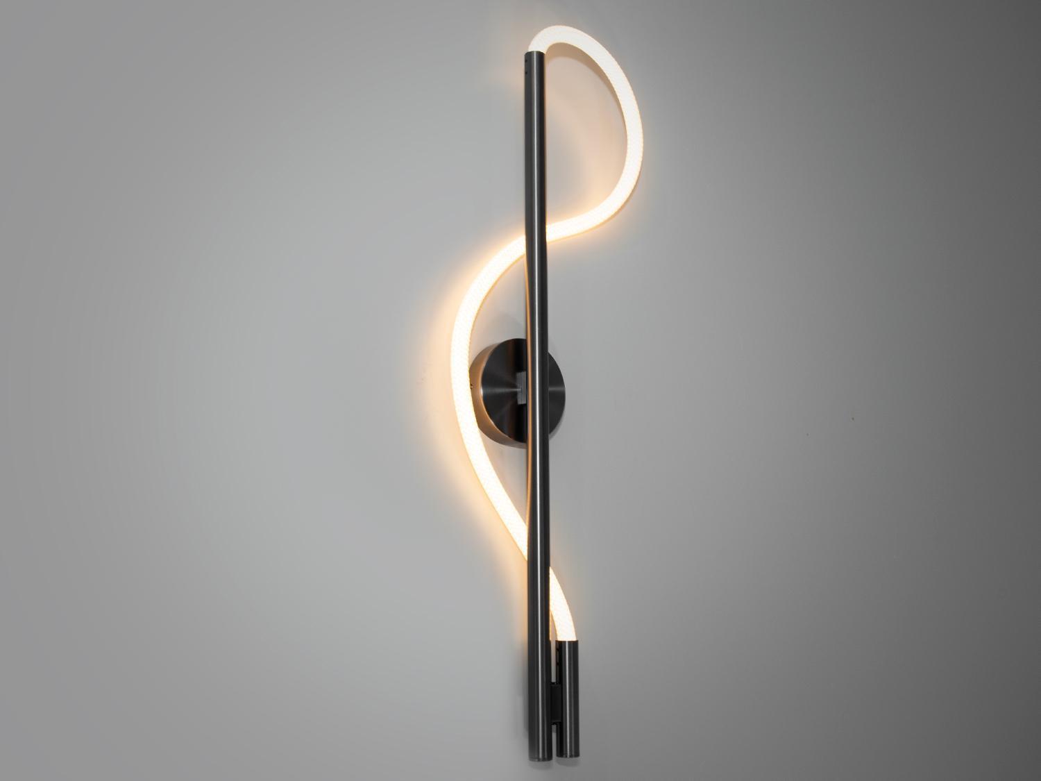 Светильник светодиодный настенный Веревка 14W Черный/Хром (9607-BHR) Светильник светодиодный настенный Веревка 14W Черный/Хром (9607-BHR)