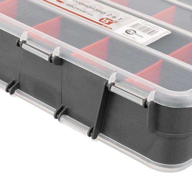 Органайзер для інструментів Intertool BX-4005 15" 2в1 380x290x80 мм - фото 7 Органайзер для інструментів Intertool BX-4005 15" 2в1 380x290x80 мм - фото 7