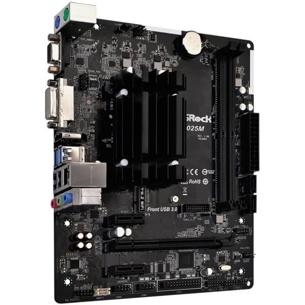 Материнська плата ASRock J4025M Micro-ATX Integrated CPU HDMI/DVI/VGA 8 Гб - фото 2