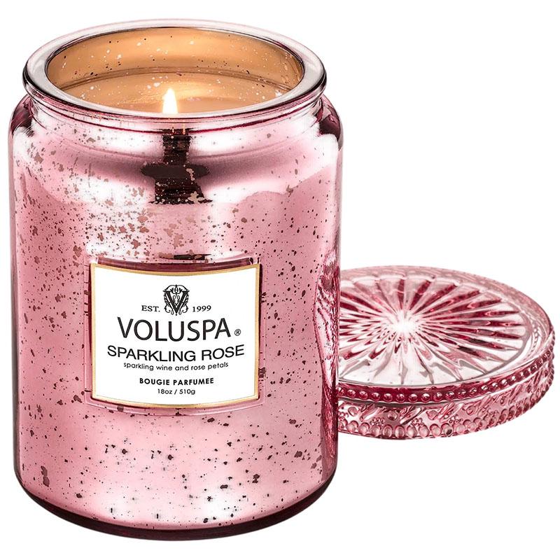 Свеча ароматическая Voluspa Vermeil Sparkling Rose 510 г банка с крышкой (111004556)