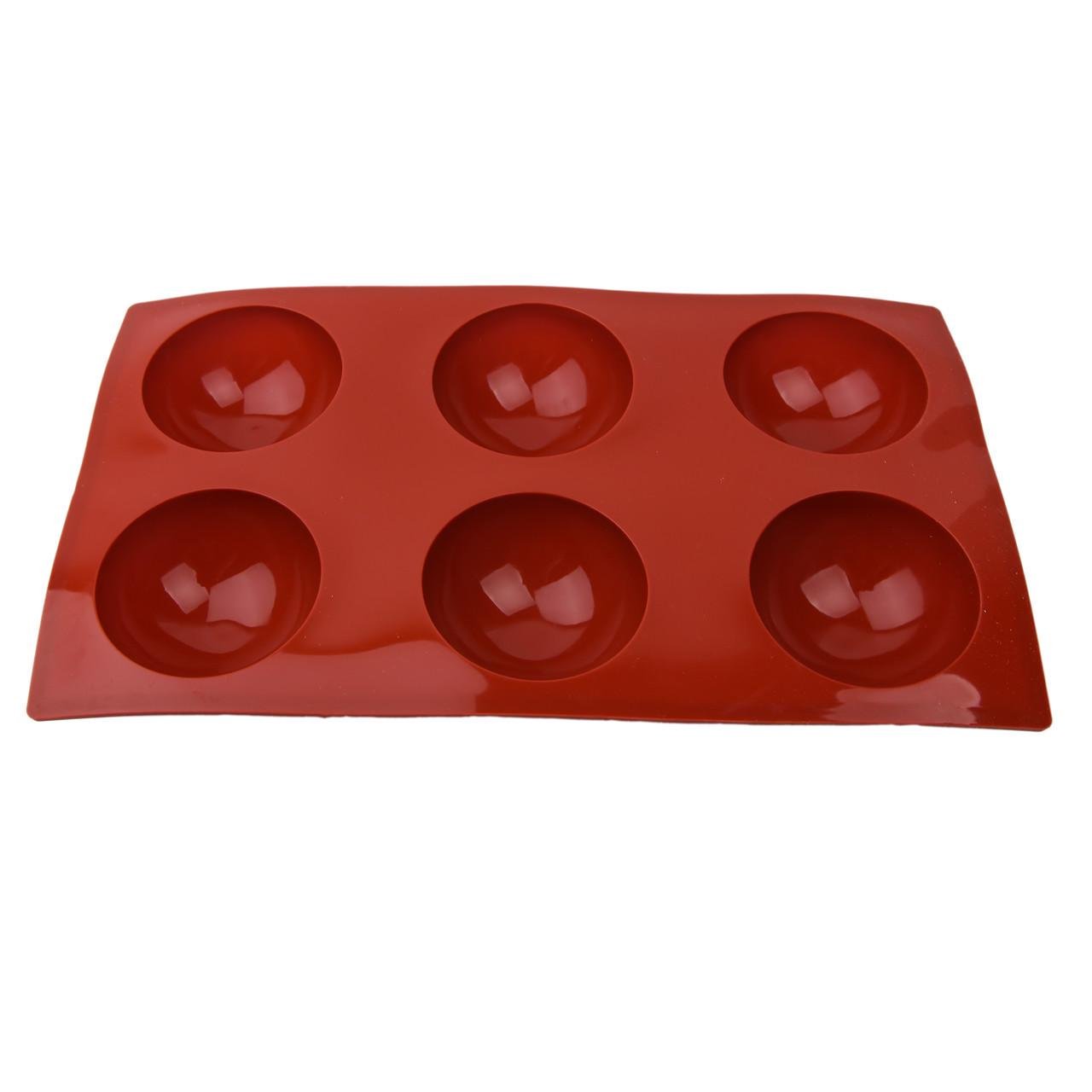 Форма силиконовая для выпечки Полусфера 6 очагов 29х17 см (2356744438) - фото 3