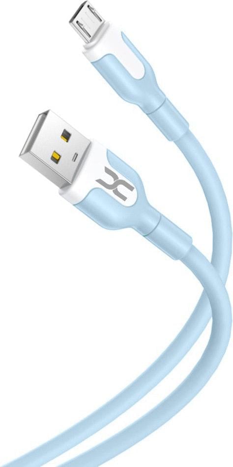 Кабель интерфейсный DC micro USB CL-12 2,1A Blue (36965)