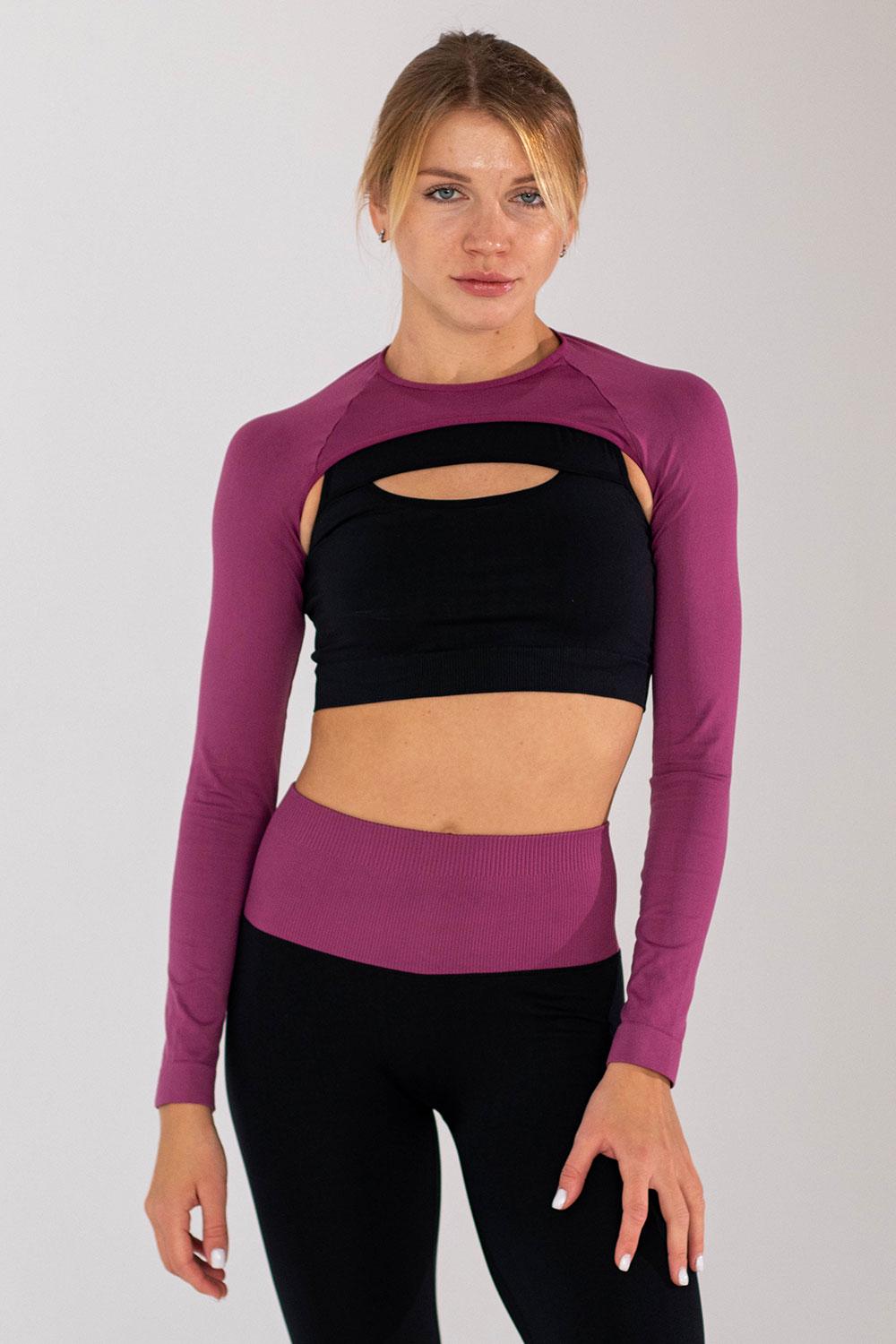 Кроп-лонгслив женский Giulia FLEX SLEEVE L/XL Beige-domsor