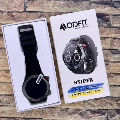 Смарт-годинник чоловічий Modfit Sniper All водонепронікний Black (18184526) - фото 3