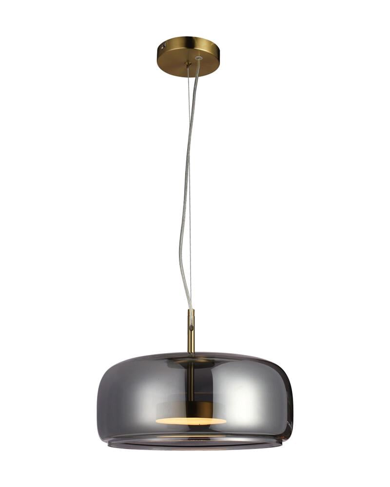 Люстра Italux PND-17760B-BRSS-SG Caste LED 1x10W 3000K 850Lm IP20 Дымчатый (27506142)