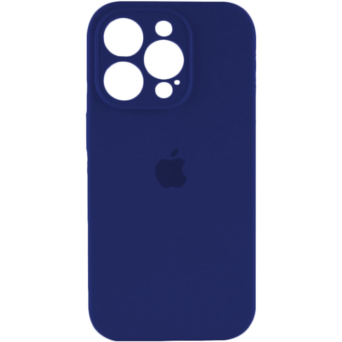 Противоударный чехол для Apple iPhone 15 Pro Silicone Full Case AA Camera Protect / Navy Blue