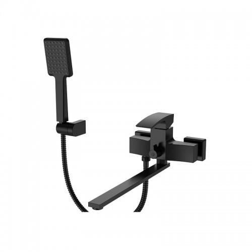 Смеситель для ванны KOER KB-42007-05 с длинным изливом Черный (KR3457)