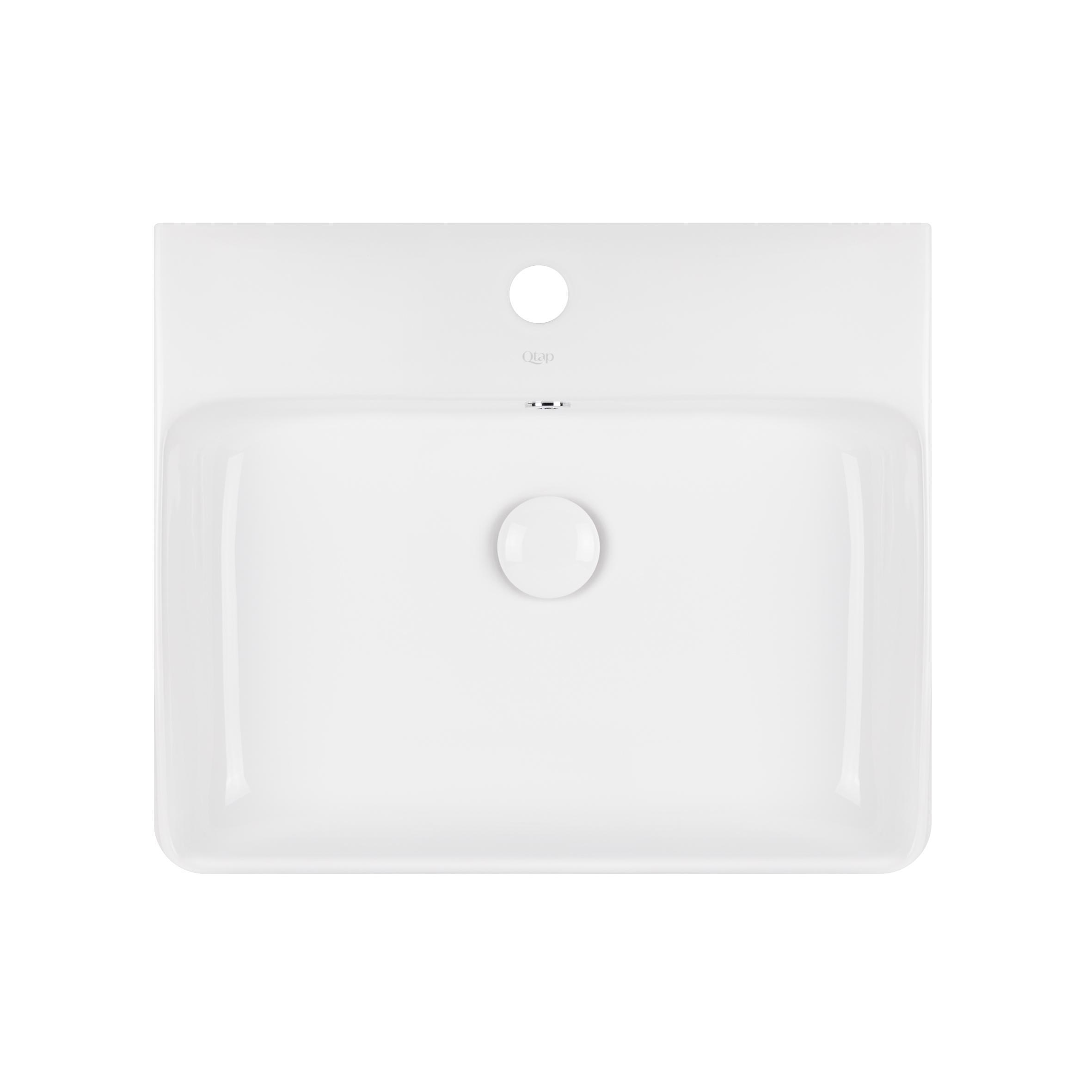 Раковина Qtap Nando з донним клапаном 500х420х130 мм White (QT1211K404AW)