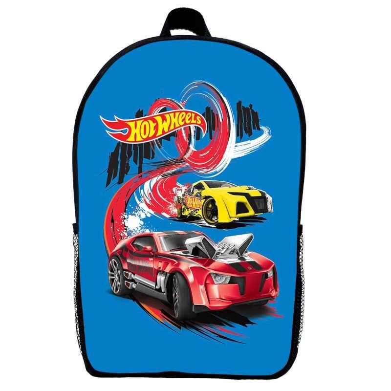 Школьный рюкзак детский с принтом Hot Wheels 012 29х21х9 см 5 л Черный (2199354023)
