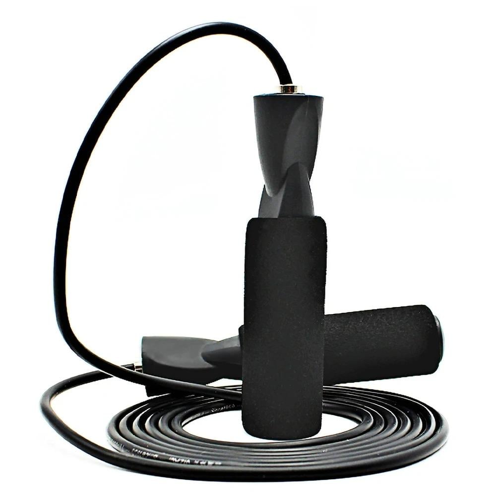 Скакалка скоростная гимнастическая для кроссфита с подшибниками 2,8 м Черный - фото 1 Скакалка скоростная гимнастическая для кроссфита с подшибниками 2,8 м Черный - фото 1