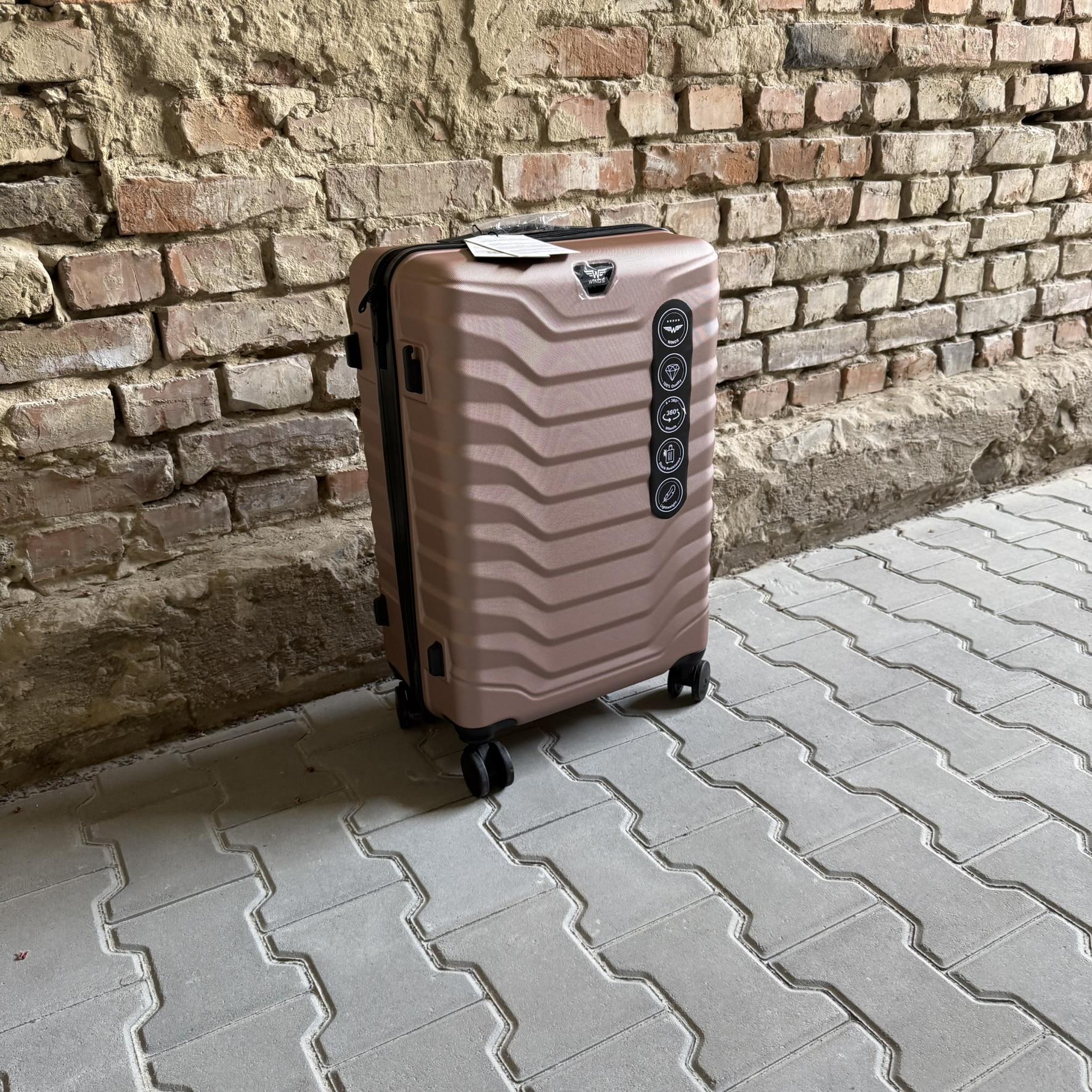 Валіза Wings PEA01 дорожня М Рожеве золото (26557322) - фото 3 Валіза Wings PEA01 дорожня М Рожеве золото (26557322) - фото 3