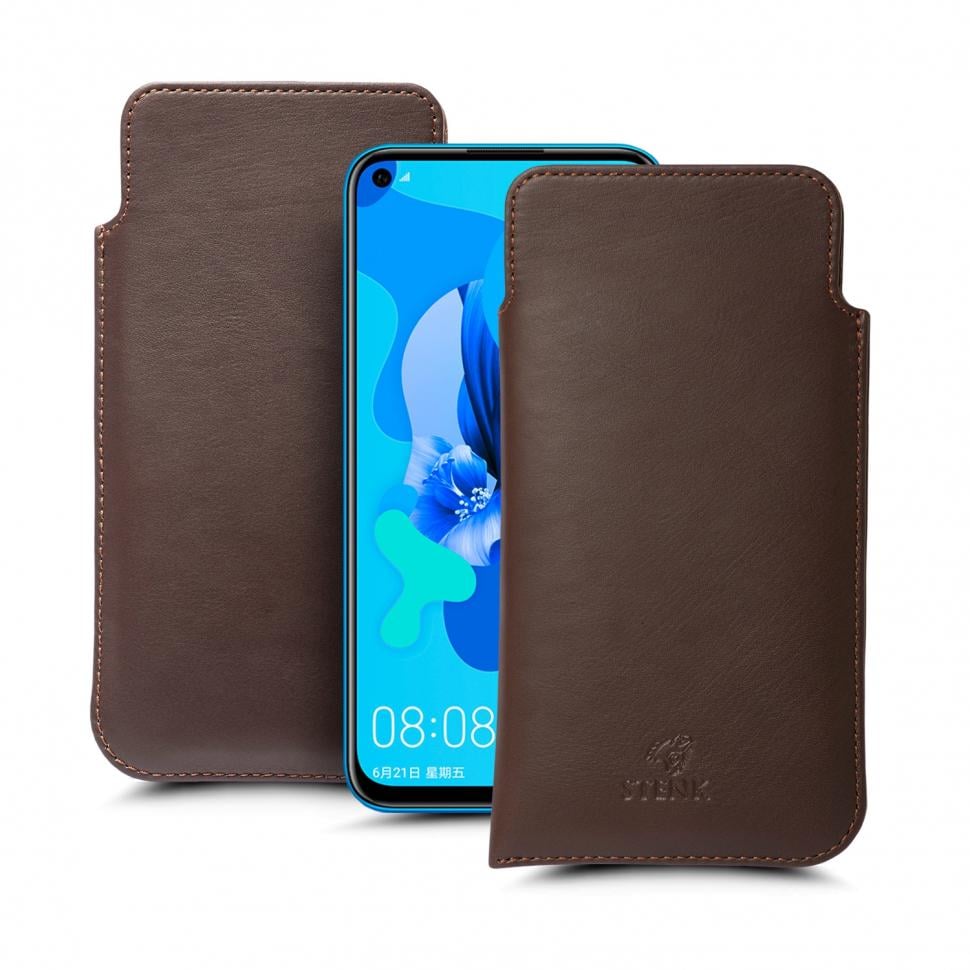Футляр Stenk Elegance для Huawei Nova 5i Коричневый (66090)