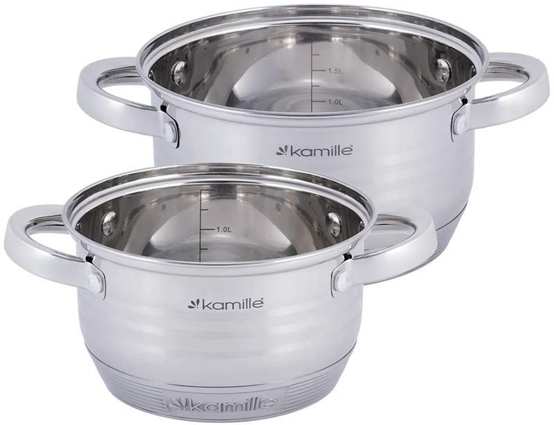 Набір каструль Desiree із нержавіючої сталі з мірною шкалою 1,5/2 л - фото 2 Набір каструль Desiree із нержавіючої сталі з мірною шкалою 1,5/2 л - фото 2