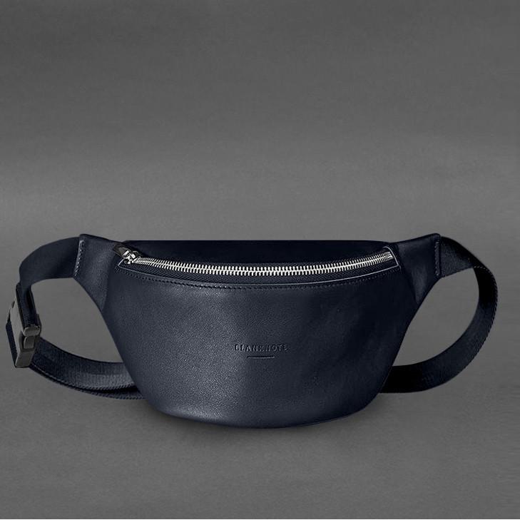 Поясна сумка-бананка шкіряна Kanny Синій (A-028817)