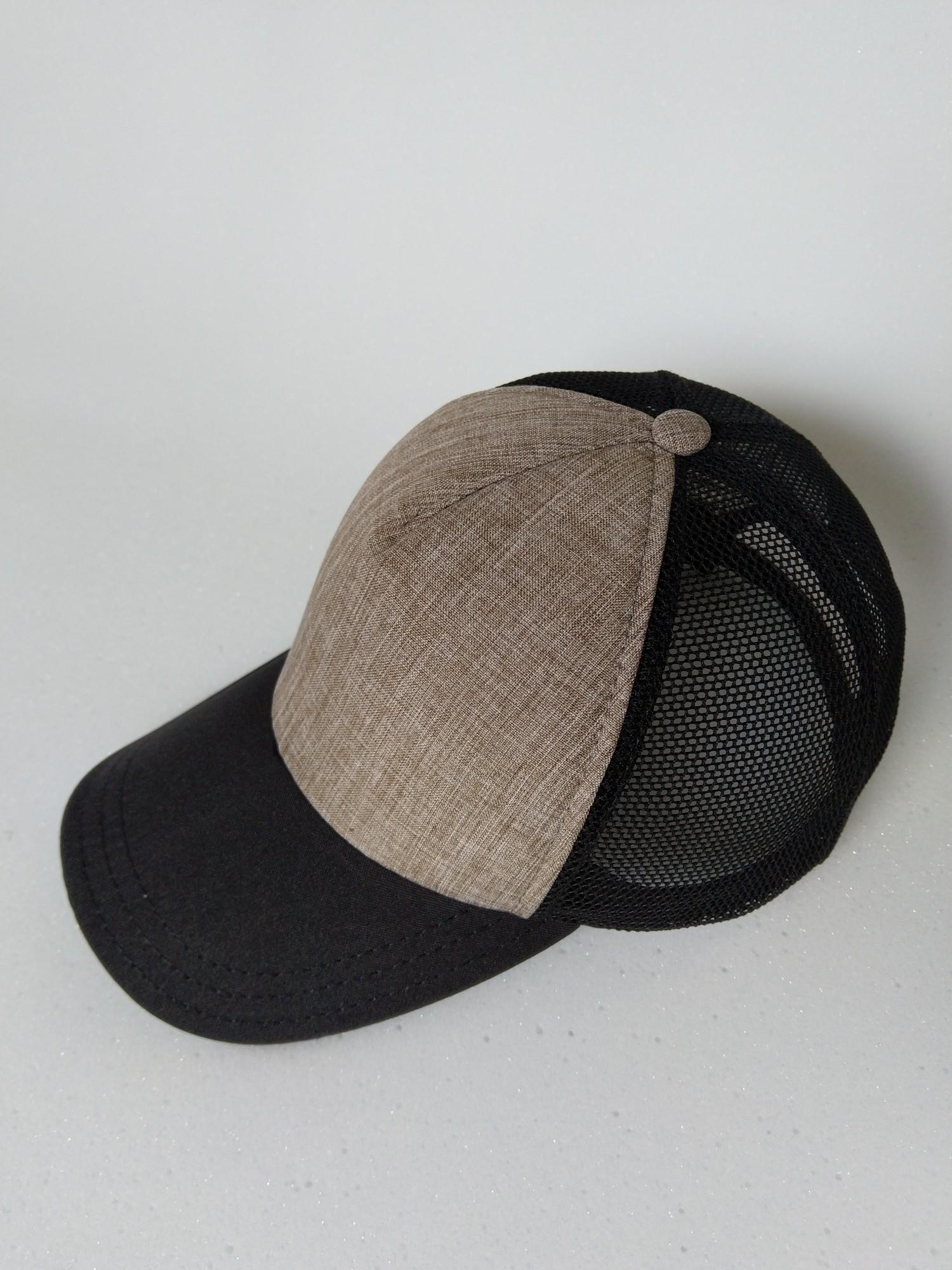 Кепка Lider Rapper сетка One size 55-60 см Бежевый/Черный (24710391)