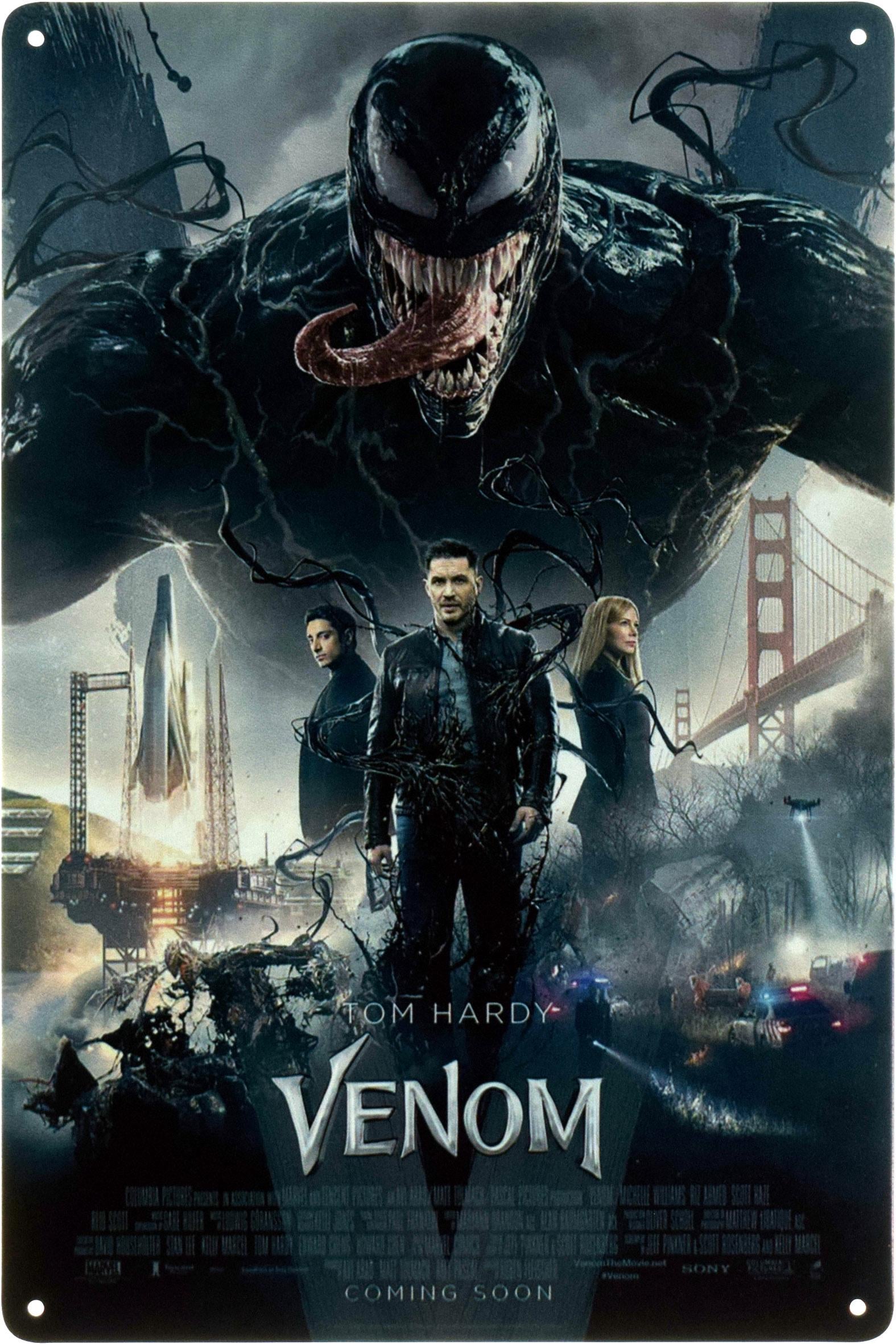 Металева табличка Веном Том Гарді/Venom Tom Hardy 20x30 см