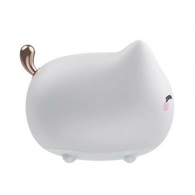 Нічник дитячий BASEUS Cute Series Kitty Silicone із вбудованим аккуумулятором 1100 mAh White (DGAM-A02) - фото 3