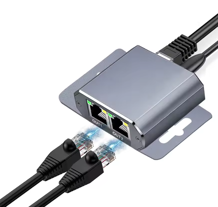 Розгалужувач для інтернет-кабелю RJ45 LAN 2xRJ45 Ethernet Спліттер конектор 1 Гбіт/с