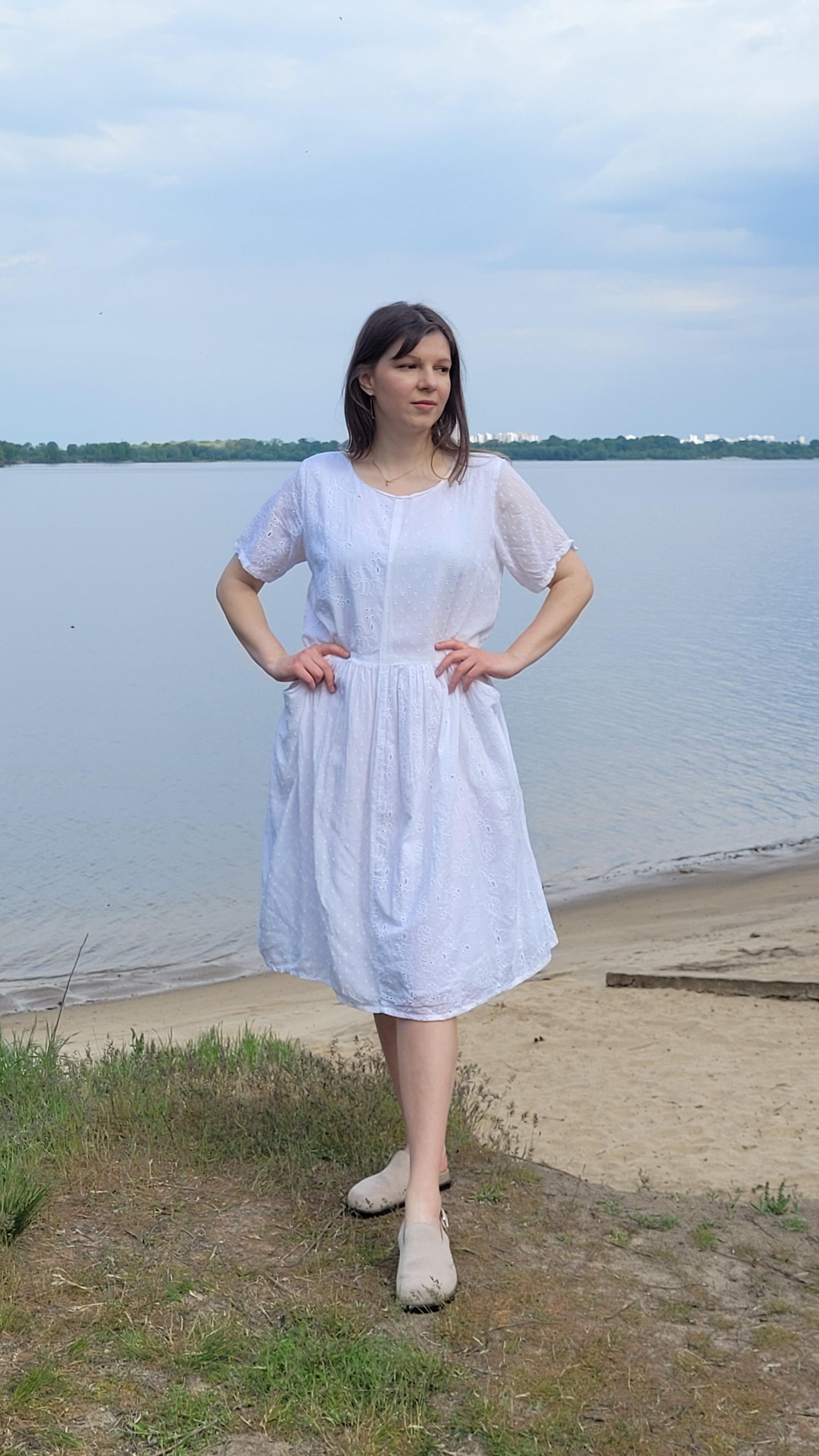 Платье женское летнее с вышивкой с подкладкой XXL Белый - фото 4 Платье женское летнее с вышивкой с подкладкой XXL Белый - фото 4