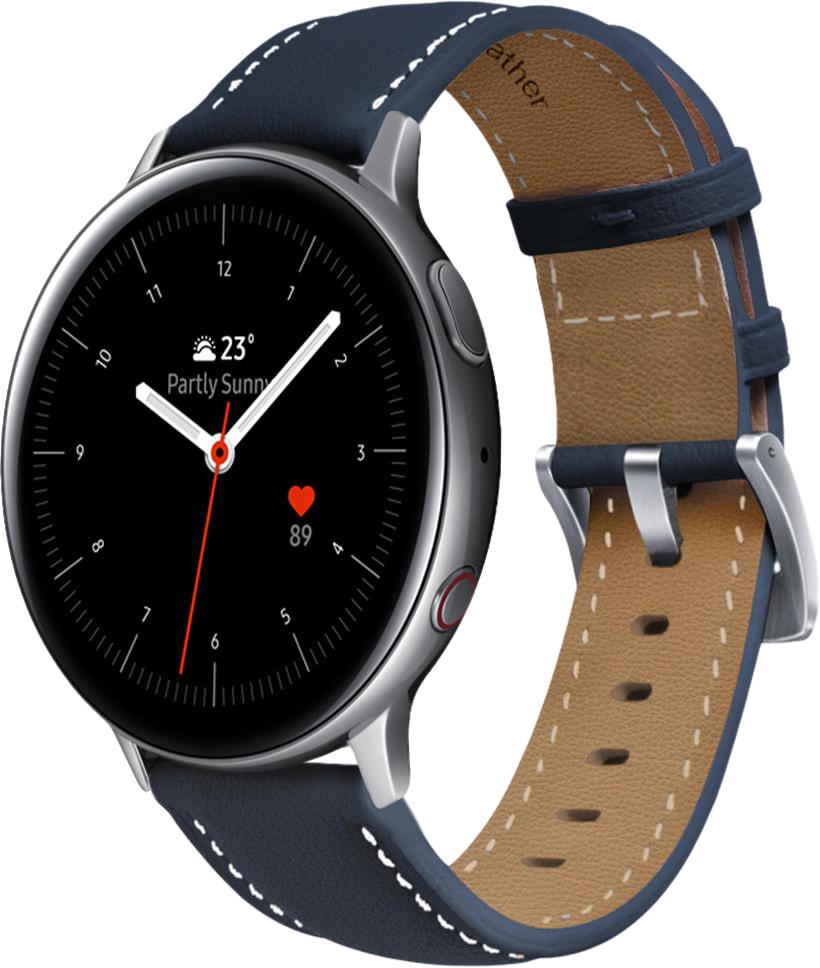 Ремешок кожаный Folsa для Galaxy Watch Active 2 40/44 мм Dark Blue (31521-5D)