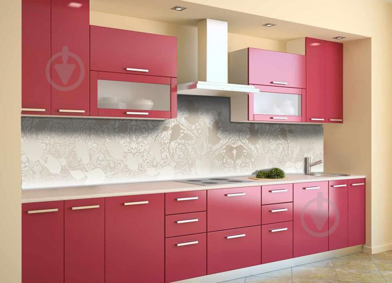 Скинали на кухню Zatarga «Бежевый Узор» 600х3000 мм виниловая 3Д наклейка кухонный фартук самоклеящаяся Z180341/2