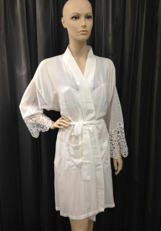 Жіночий халат TWIN SET M Білий (LS6HHH) - фото 7 Жіночий халат TWIN SET M Білий (LS6HHH) - фото 7