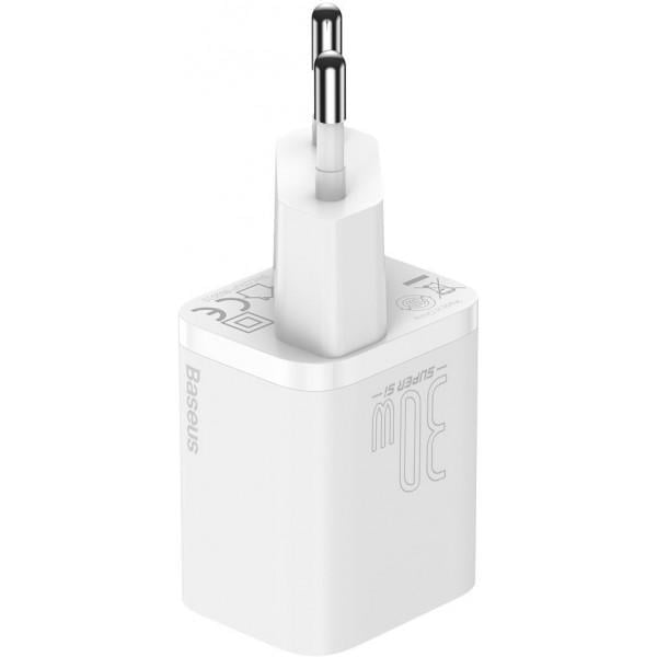 Зарядное устройство Baseus Super Si Quick Charger 1C 30W White (CCSUP-J02) - фото 2