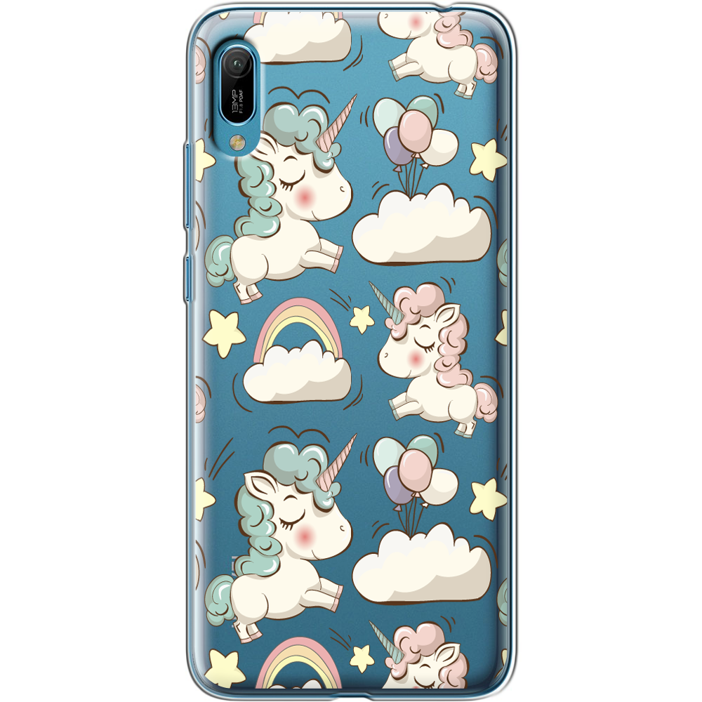 Чехол Boxface Huawei Y6 2019 Unicorns Прозрачный силикон (36451-cc2-36451)