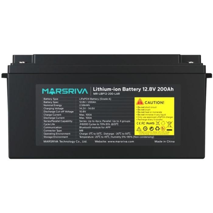 Батарея акумуляторна Marsriva LiFePO4 12.8V/200Ah 2.56kWh (MR-LBP12-200-LAR)