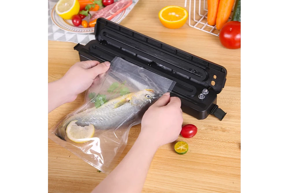 Вакуумний пакувальник для продуктів Vacuum Sealer 90W ручний побутовий Чорний (375174) - фото 2