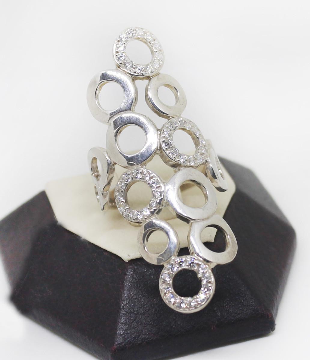 Кольцо серебряное с кубическим цирконием р. 18 8,6 г (985348337)