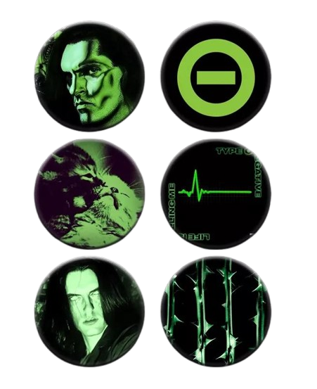 Набор значков Type O Negative 6 шт. (KT0181)