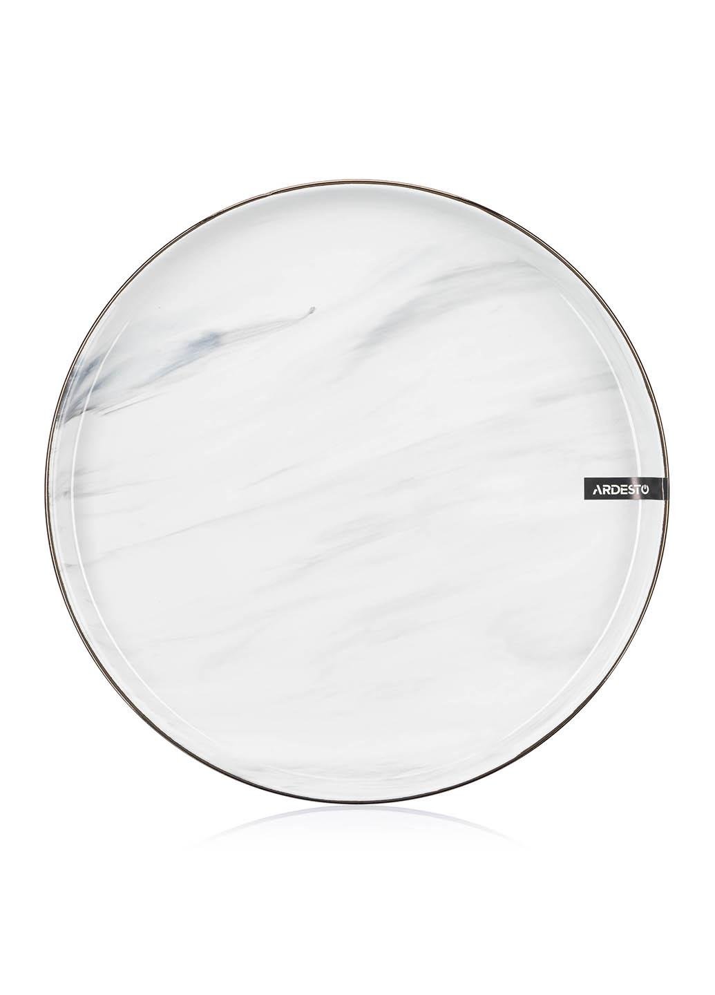 Тарелка Ardesto Marmo 27 см Белый (AR2927MRW)