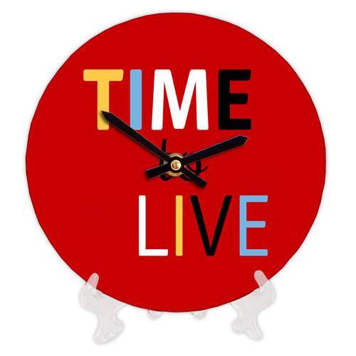 Часы настенные круглые Presentville Time to live 18 см (CH18 P 15S078)
