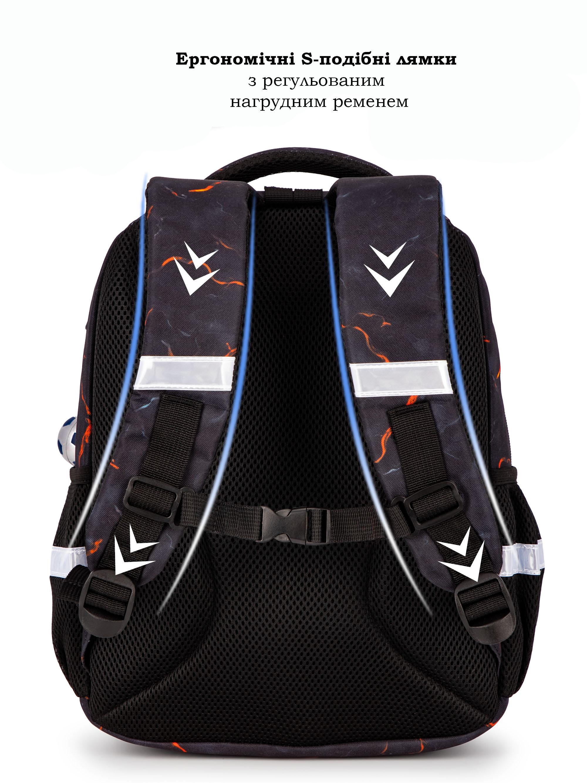 Шкільний рюкзак для хлопчика School Standard Джостик ортопедичний в 1 клас 38х30х18 см (150-23) - фото 5