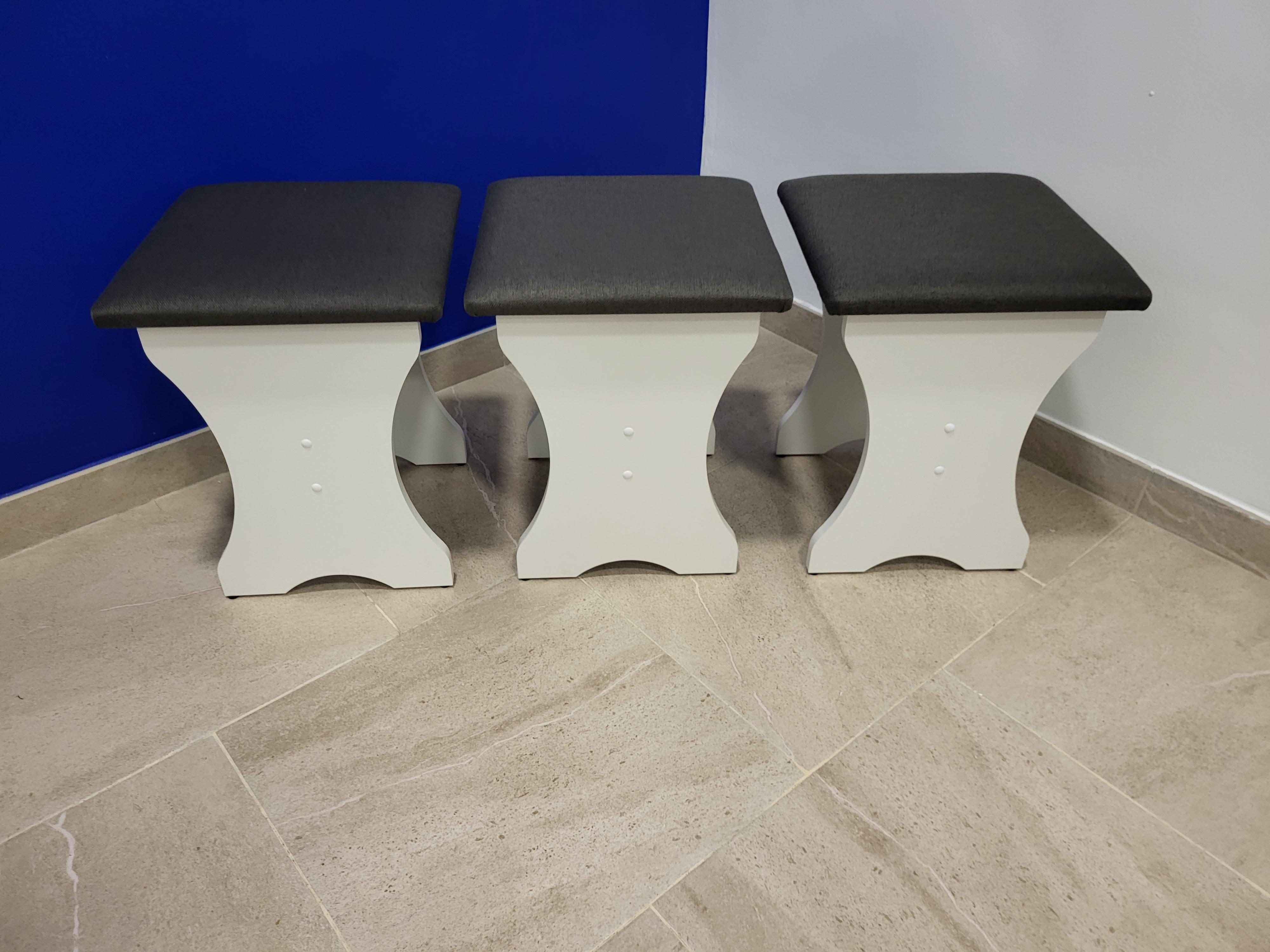 Комплект табуретов Семейный 35х35х44 см 3 шт. Белый/Мальмо (TTT-B-M)